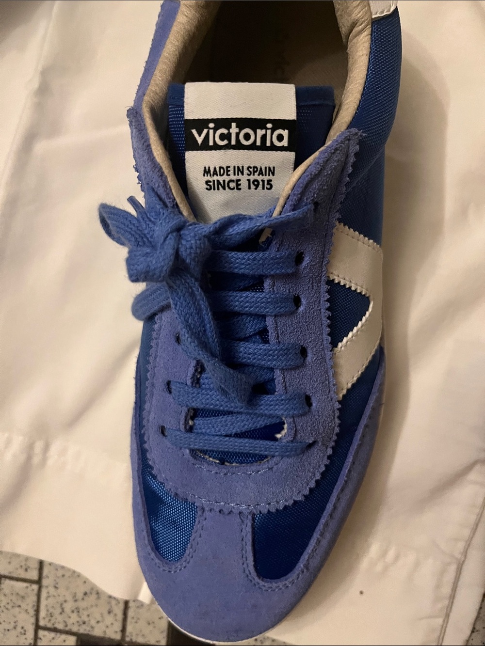 Women's Blue Suede & Textile Sneakers View 2